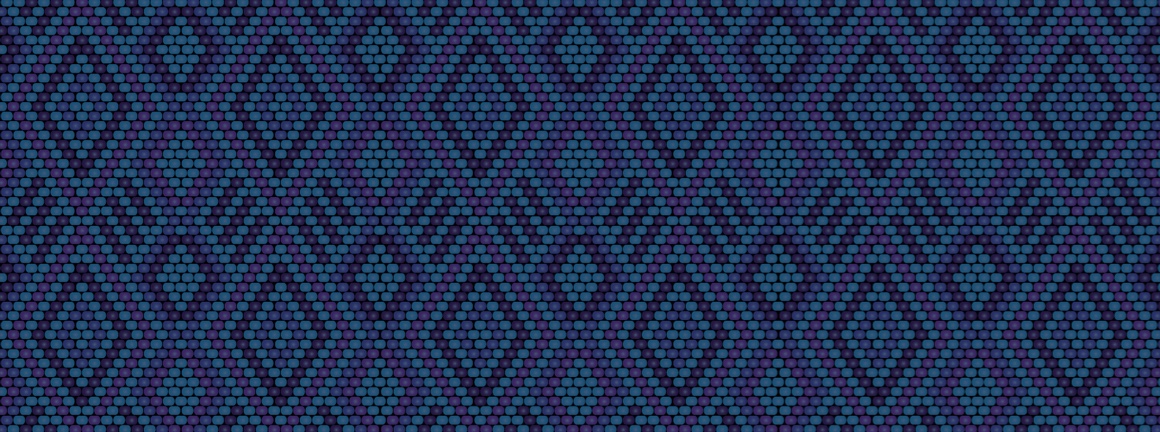 African beadwork designed in triangular shapes.